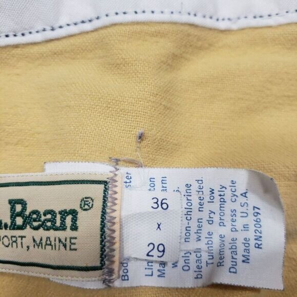 Vintage LL Bean‎ Pants Mens 36x29 Blue Fleece Lined Freeport Maine - Picture 7 of 12